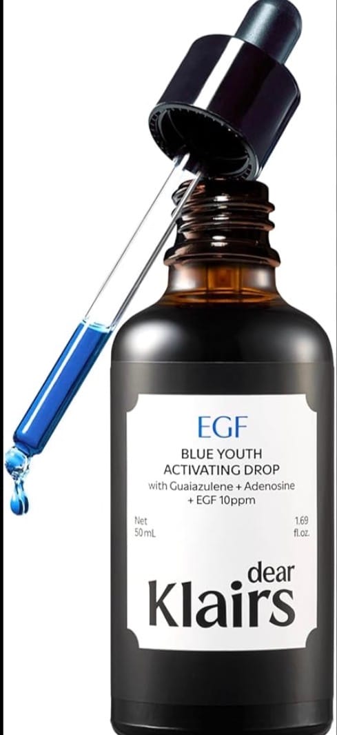 Customer photo review of EGF Blue Youth Activating Drop | EGF Peptide Serum