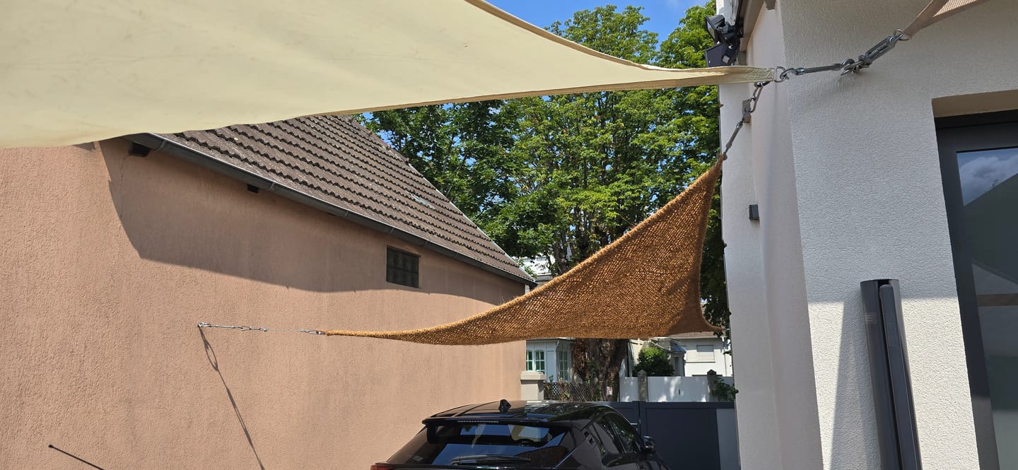 Customer photo review of Voile d'ombrage en fibre de coco