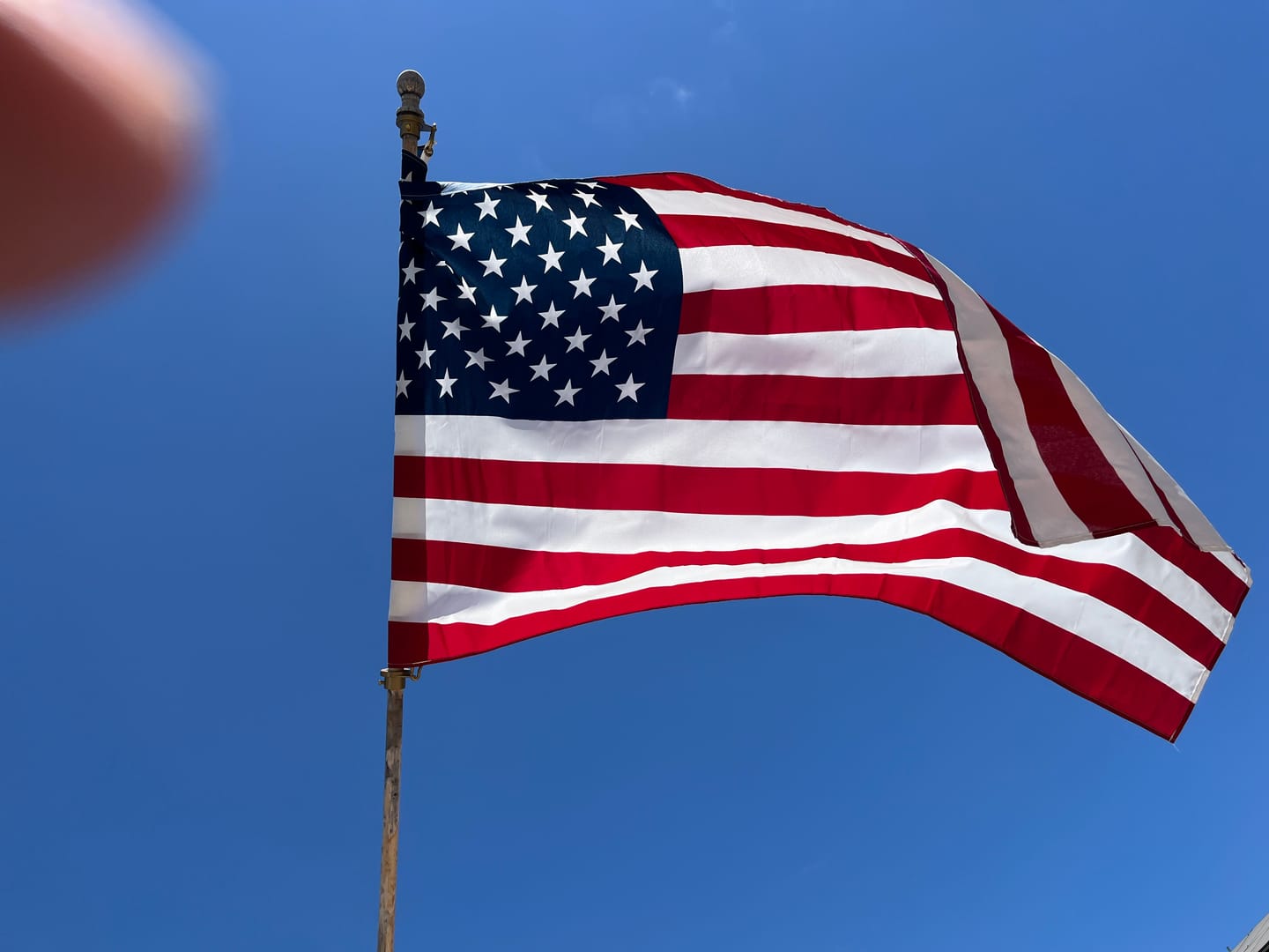 Customer photo review of Non-Tangle Flagpole Spinners