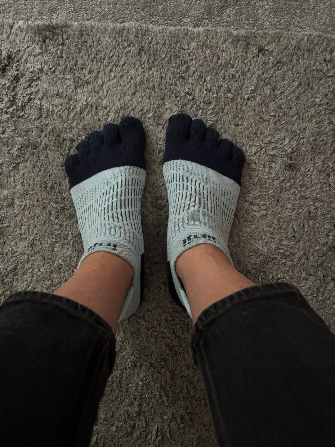 Customer photo review of Injinji Run Light Weight No Show Womens Heron