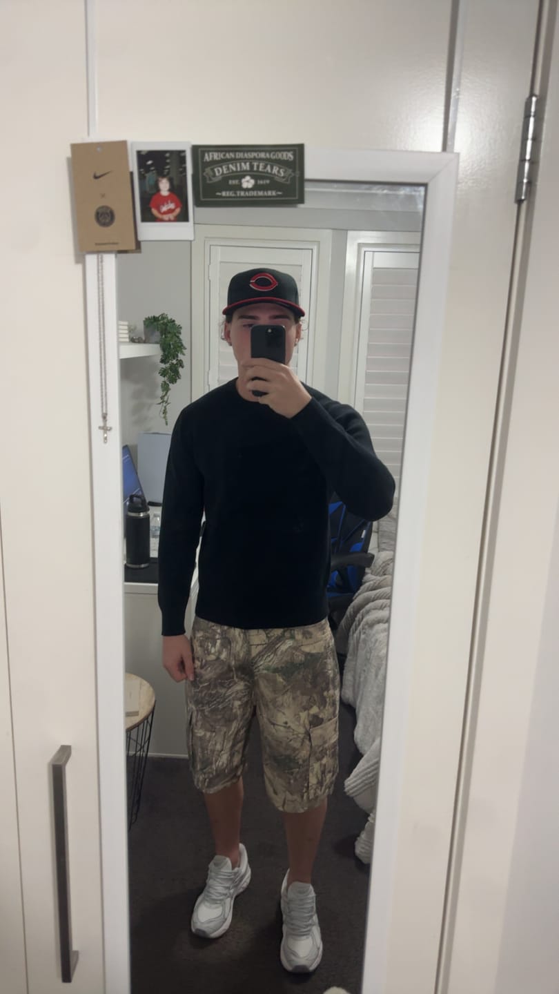 Customer photo review of Bush Camo Cargo Shorts