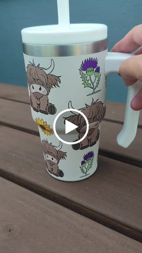 Customer video review of Highland Cow Spill Proof Kids CREWCUP 20oz