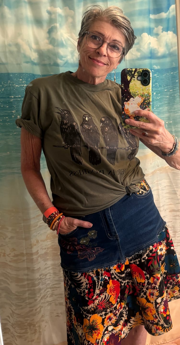 Customer photo review of Murder In Progress Crow T-Shirt