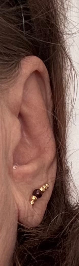 Customer photo review of Geburtsstein Ear Climber