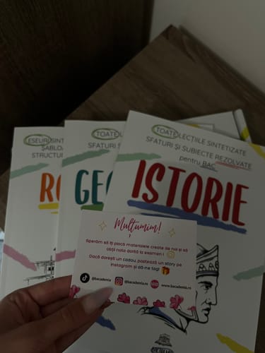 Recenzie cu fotografie de la un client despre Pachet Bacalaureat (Română + Istorie + Geografie) Bacademia