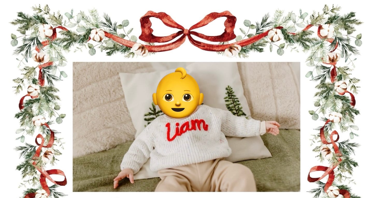 Customer photo review of Hand Knitted Personalized Sweater