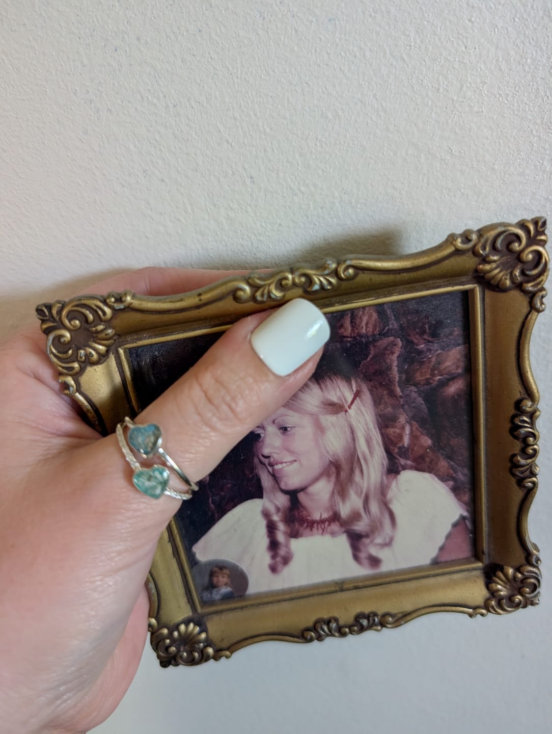 Customer photo review of Double Heart Cremation Ring