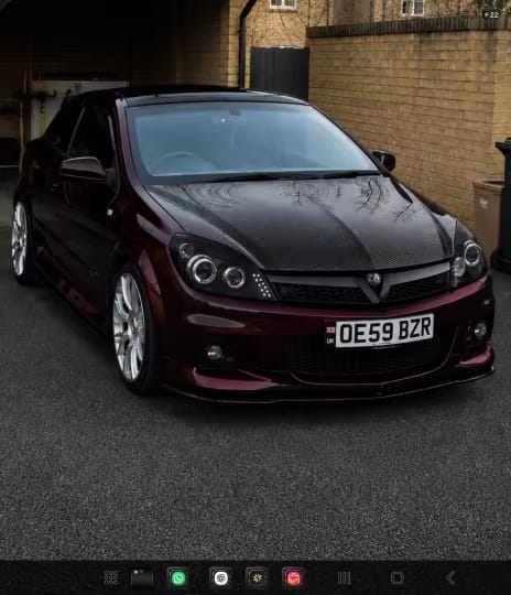 Customer photo review of Mallcas™ Glossy Metallic Vitreous Black Red Vinyl Wrap (PET Liner)