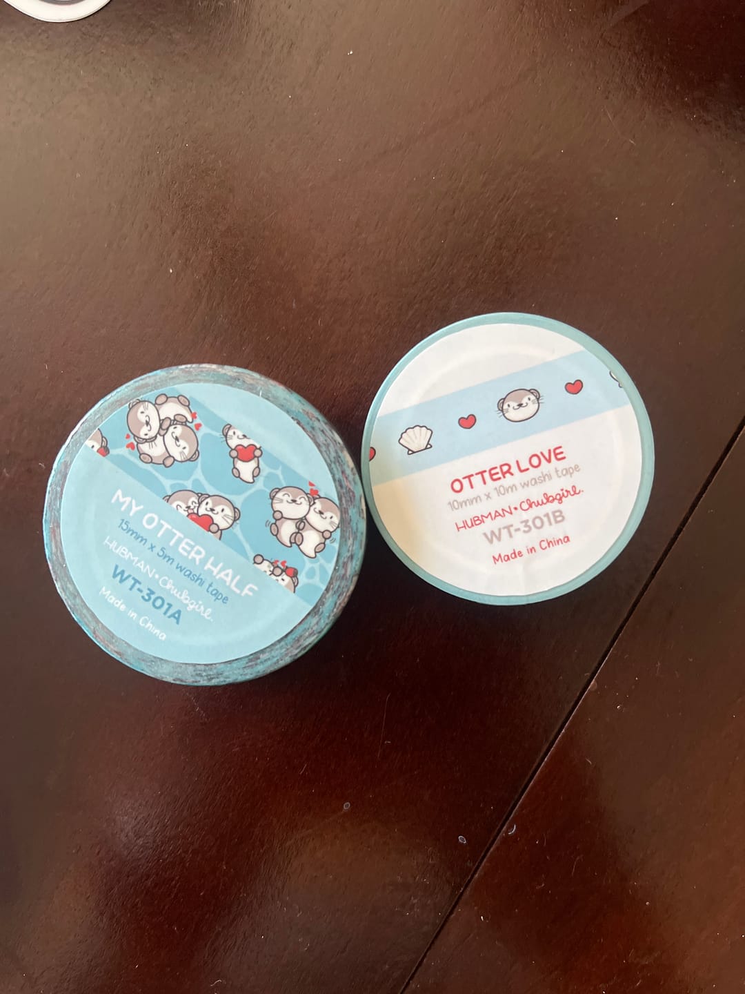 Customer photo review of My Otter Half Washi Tapes (Set of 2)