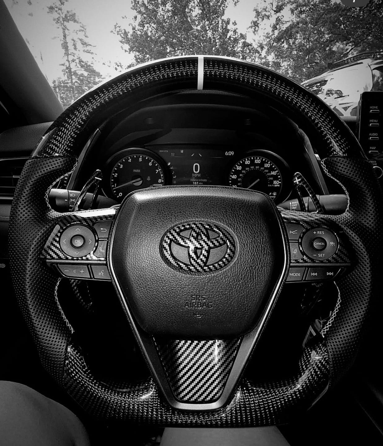 Customer photo review of Steering Wheel Emblem Overlay