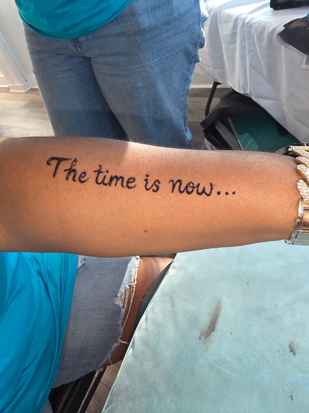 Customer photo review of 8 Ounce Bottle of Fresh Jagua tattoo Gel