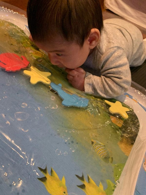 Customer photo review of Baby Wasserspielmatte Aktivitätsmatte | Bauchlage Meerestiere Muskelkraft Entwicklung