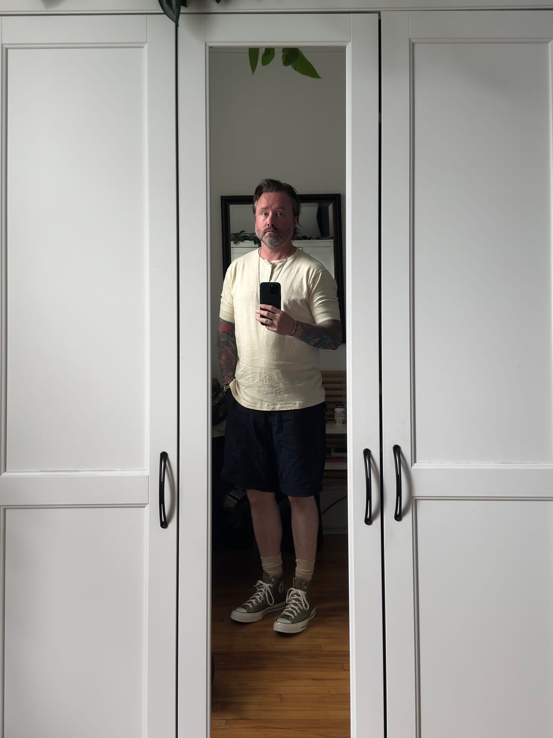 Customer photo review of 1890s Slub Cotton Henley T-Shirt