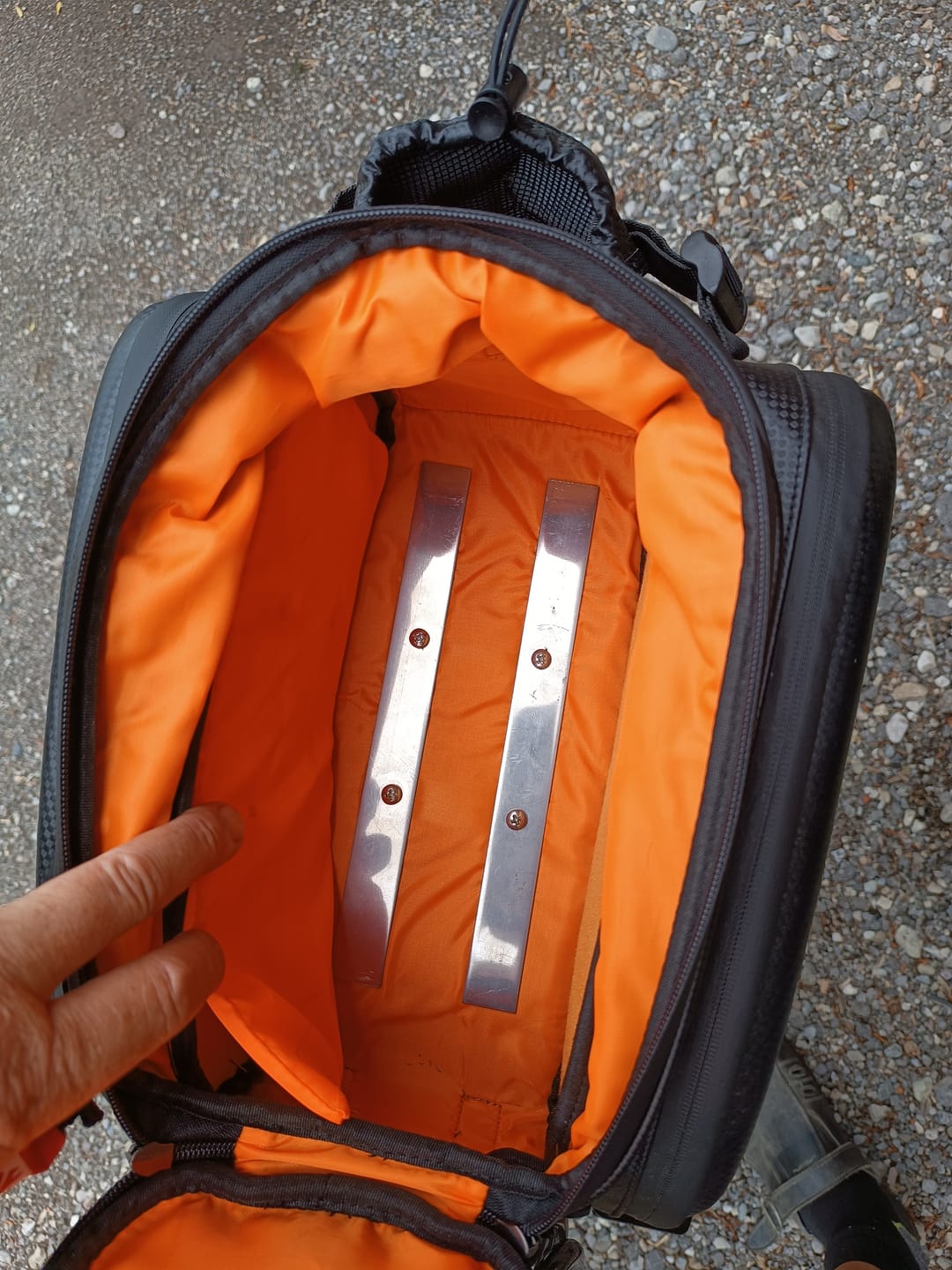Customer photo review of Vakole Waterproof Bike Rack Bag With Large Capacity (17-35L)