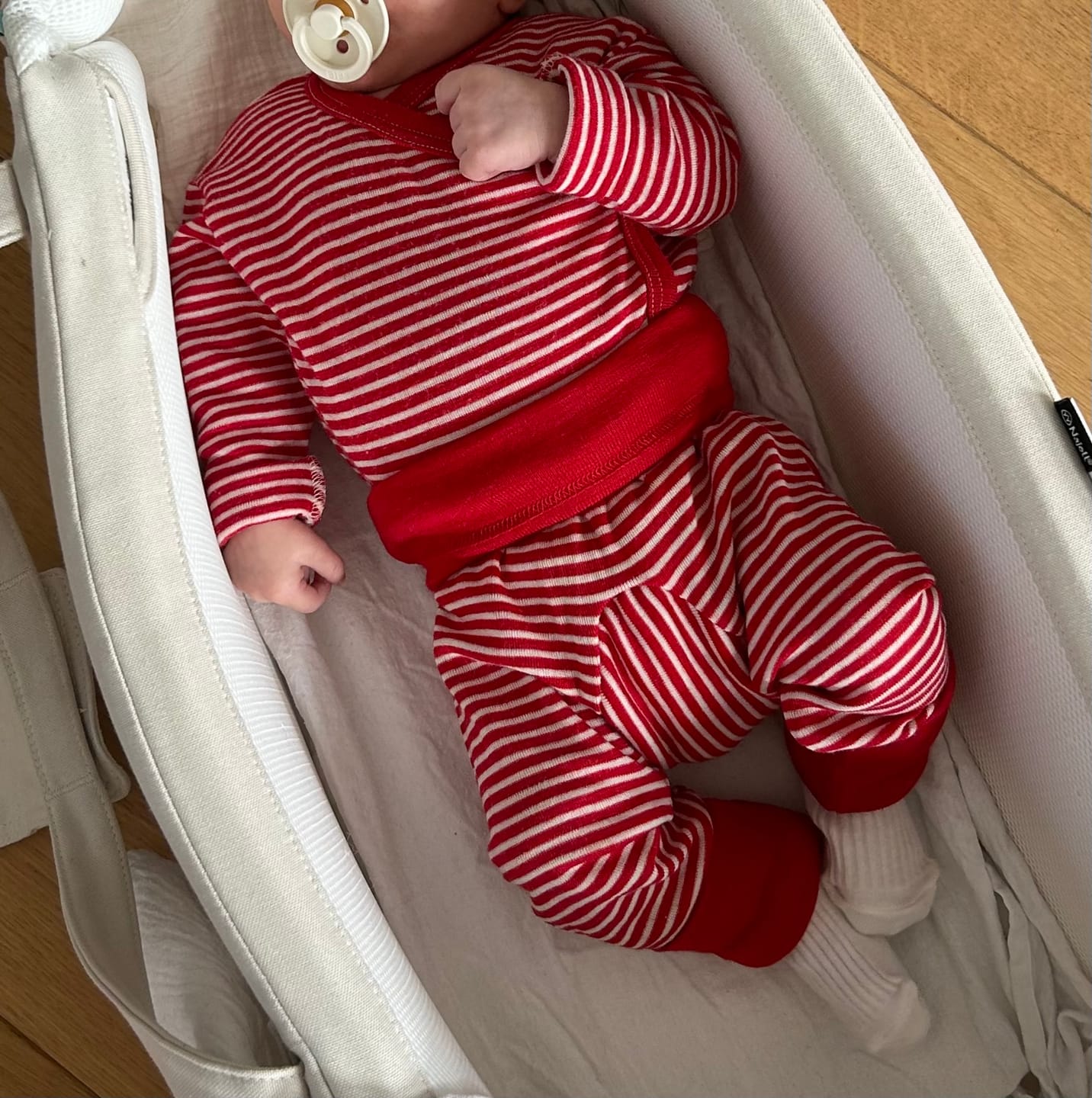 Customer photo review of Bukse - høyt liv - ull/silke - røde striper