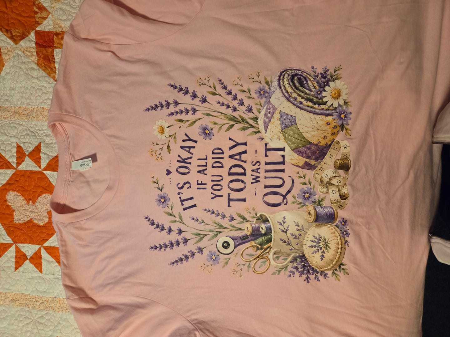 Customer photo review of Comfort Colors Quilt Days Are Productive Days T-shirt
