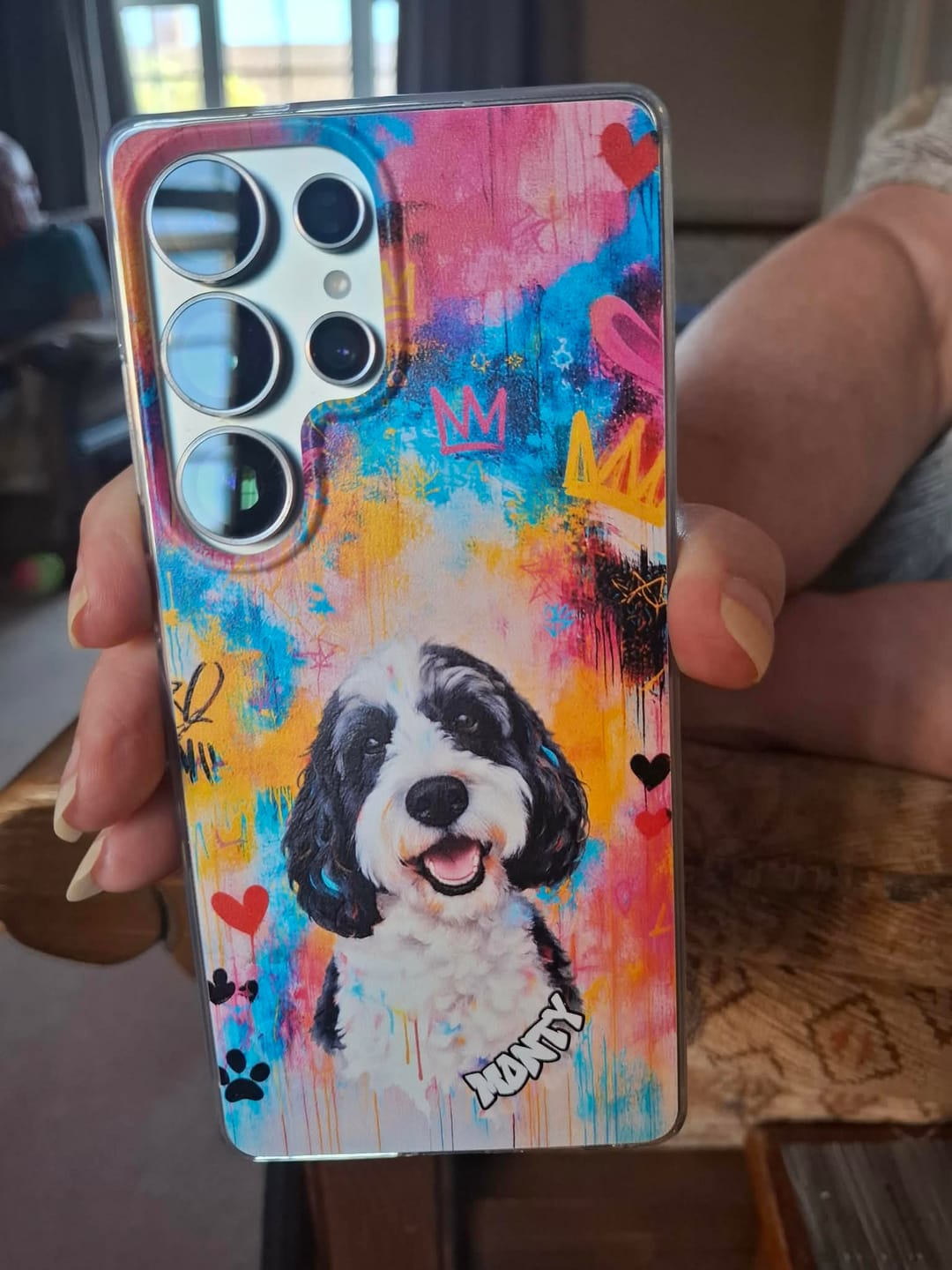 Customer photo review of Graffiti - Personalised Phone Case