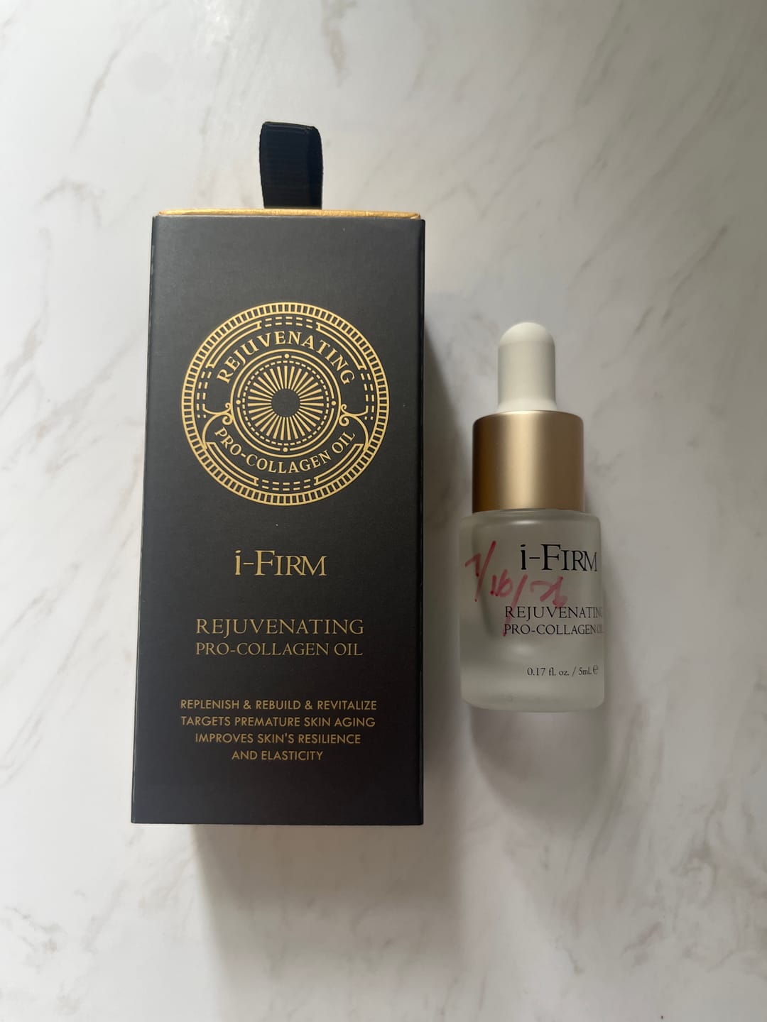 Customer photo review of i-FIRM Rejuvenating Pro-Collagen Oil