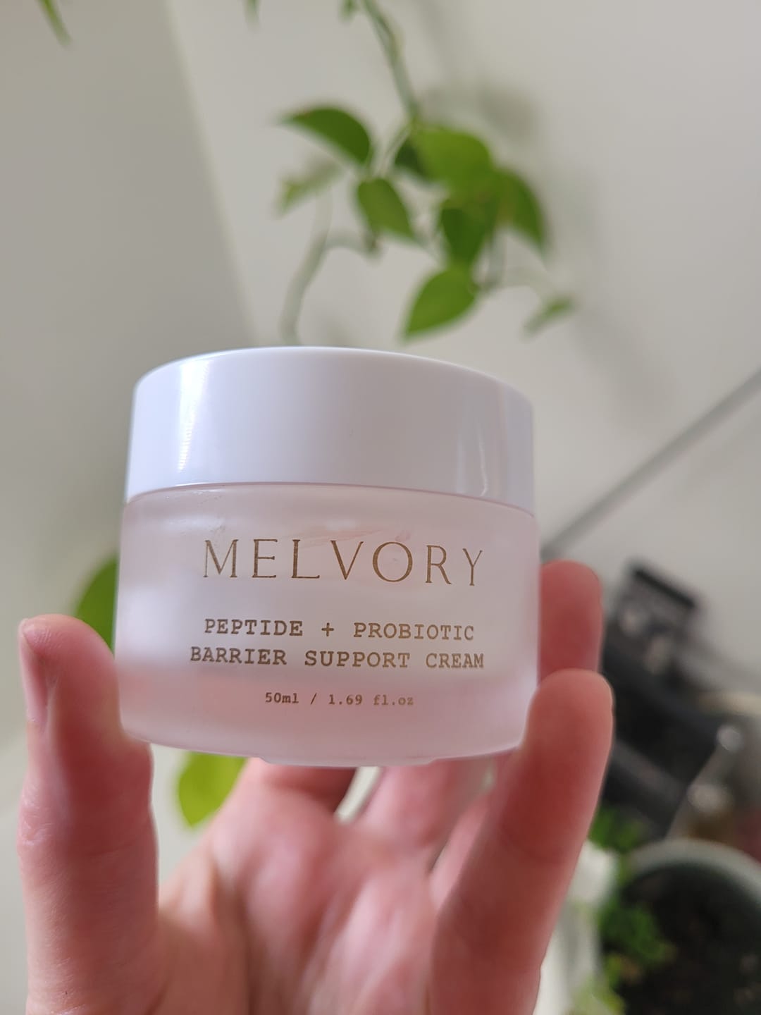 Customer photo review of Peptide + Probiotic Barrier Support Cream