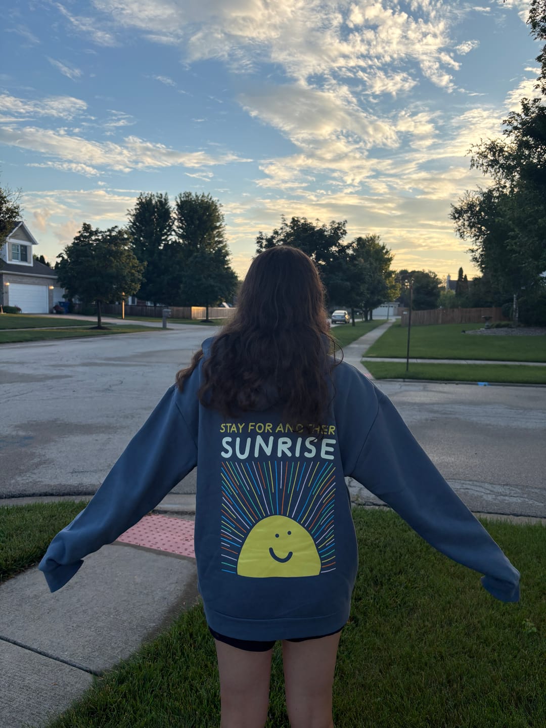 Customer photo review of Chase the Sunrise Hoodie - Relaxed Fit