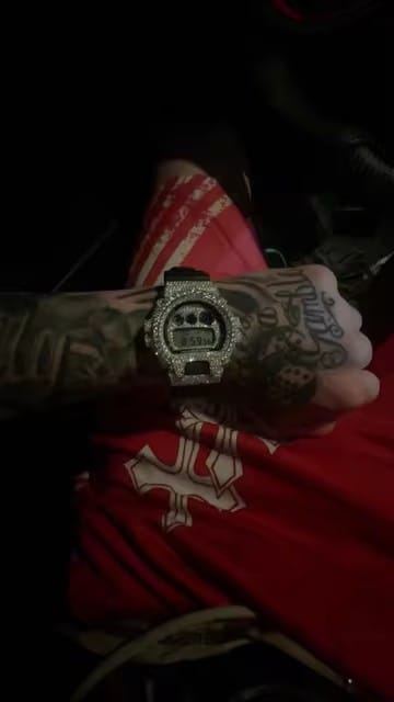 Customer photo review of Fully Iced Moissanite Diamond DW6900 Watch G Shock