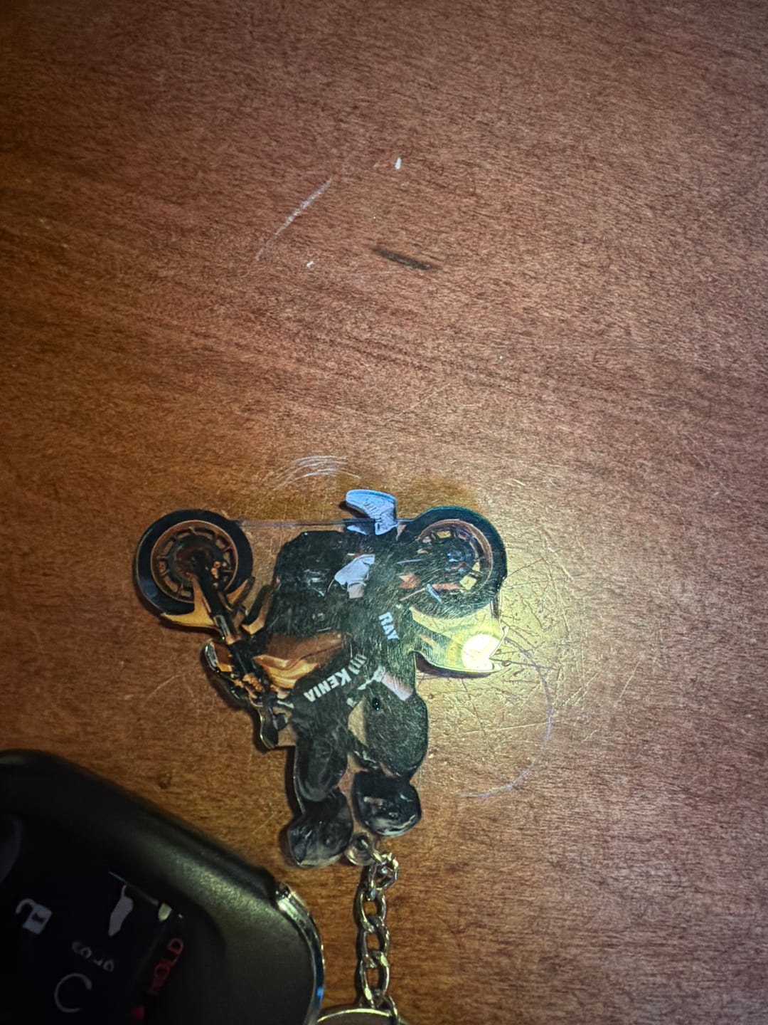 Customer photo review of Motorbike Couple - Personalized Acrylic Keychain - Gift For Couple, Motorbiker