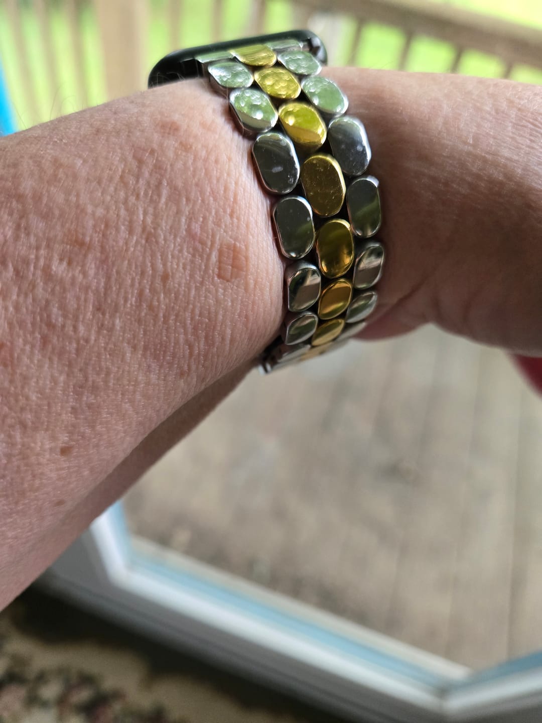 Customer photo review of Prestige Duo Luxury Apple Watch Strap
