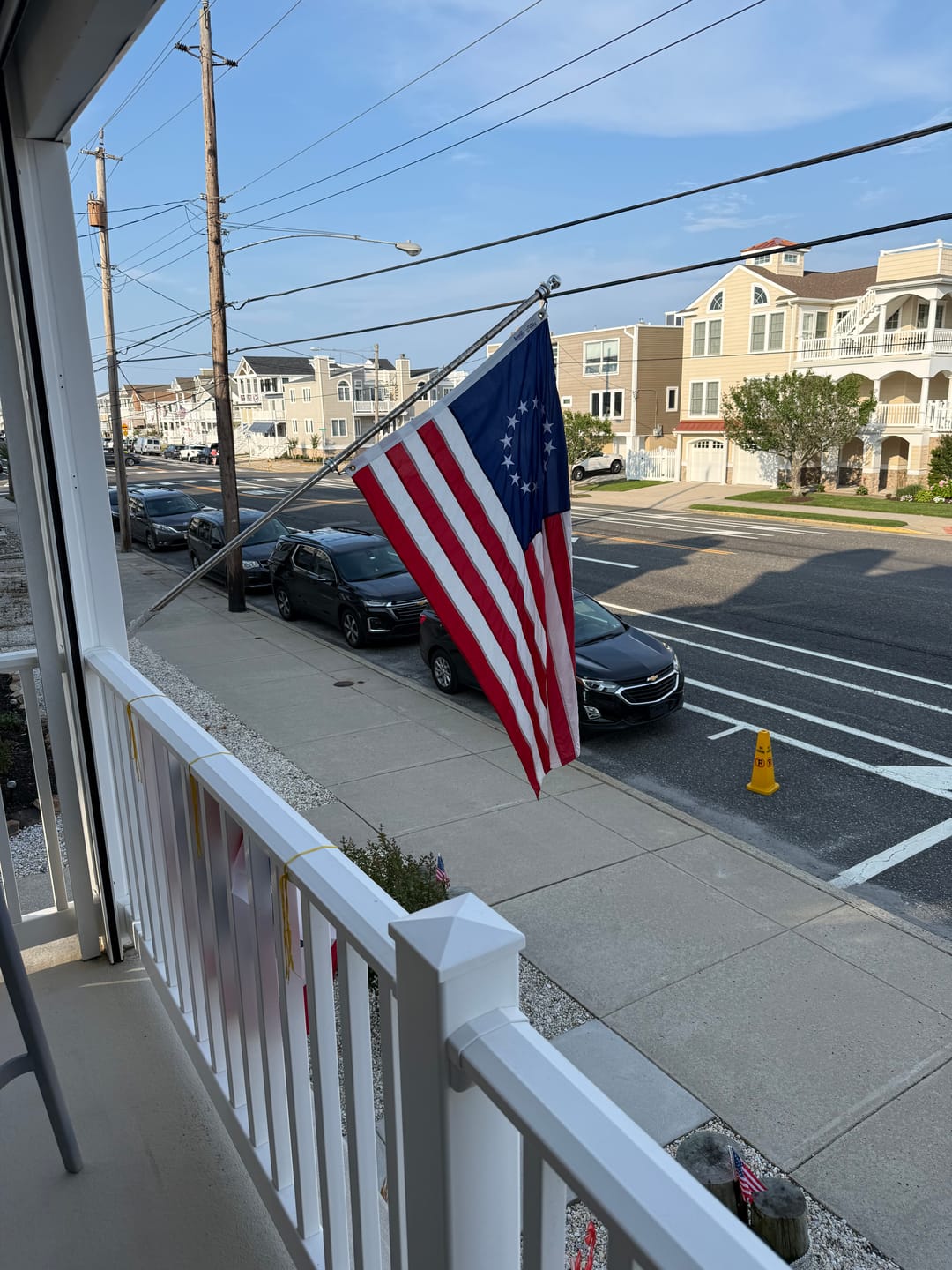 Customer photo review of Betsy Ross Flag - Fully Sewn and Embroidered