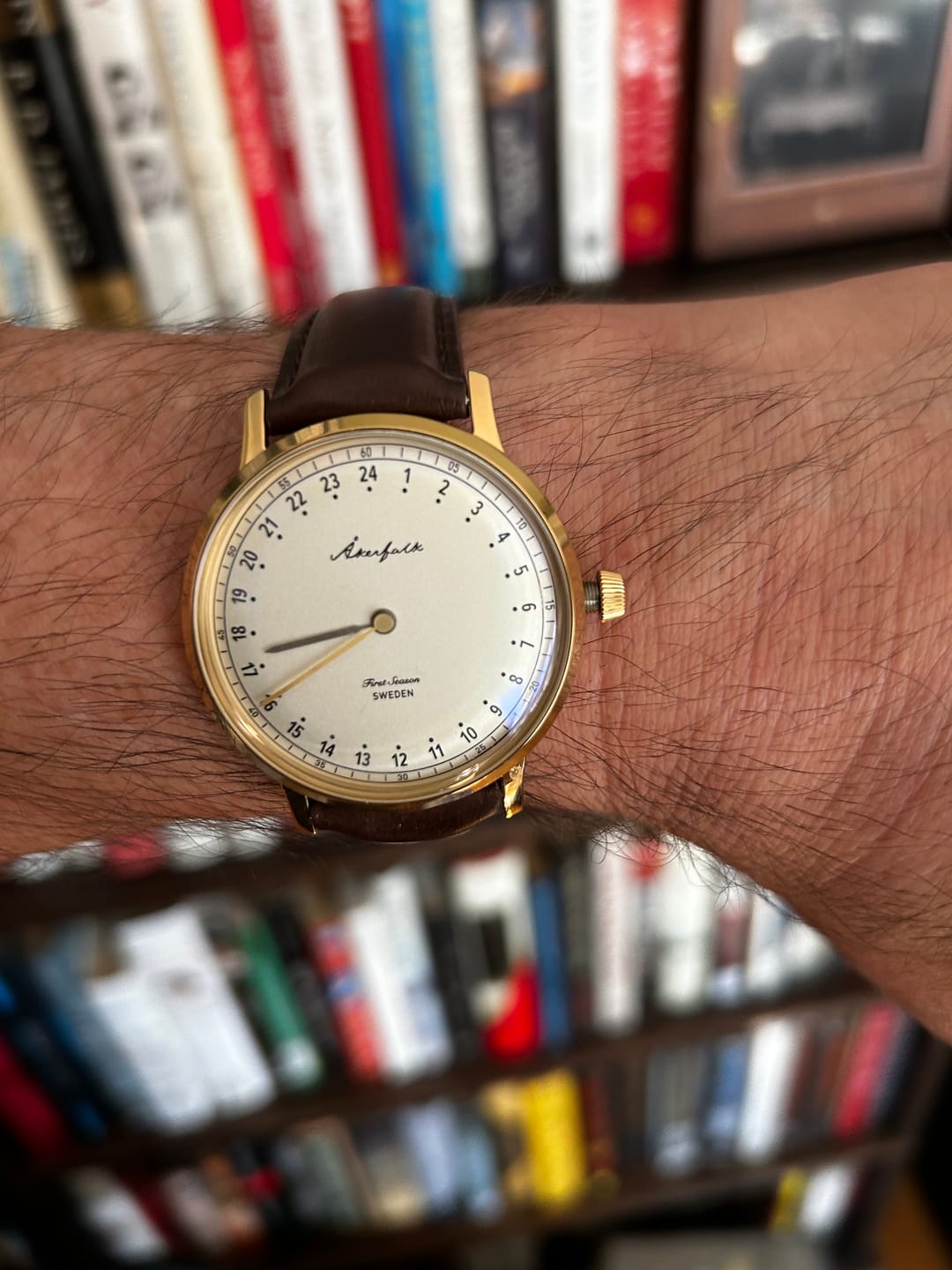 Customer photo review of First Season Gold White with Brown Leather