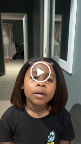Customer video review of Vietnamese Super Double Drawn Bone Straight 2x6 Closure 10" Ombre Chocolate Brown Wig