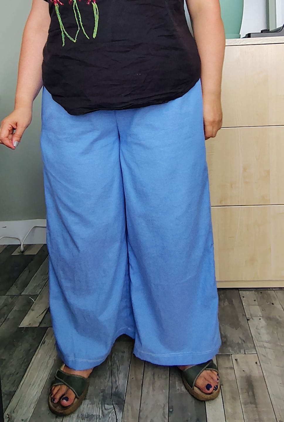 Customer photo review of Plain Blue Chambray Denim Fabric