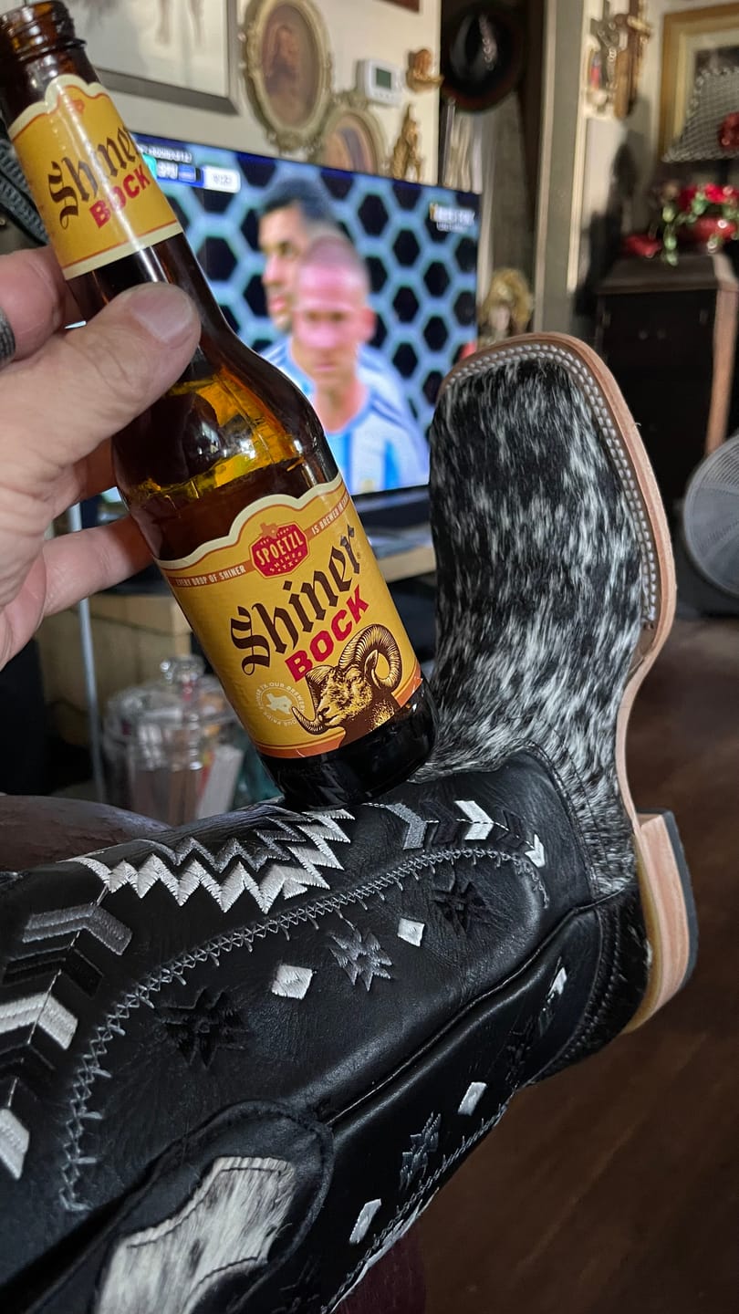 Customer photo review of Genuine Cowhide Boots - Square Toe