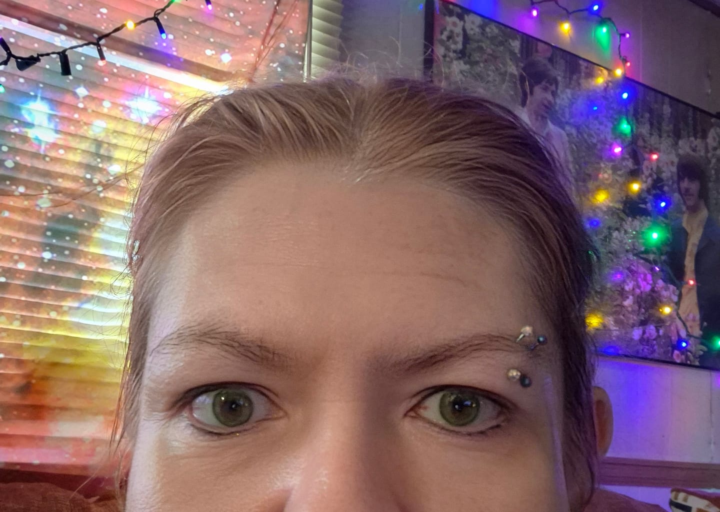 Customer photo review of Bellini Green Prescription Colored Contact Lenses