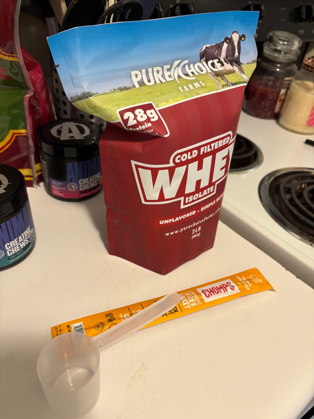 Customer photo review of Whey Protein Isolate Unflavored