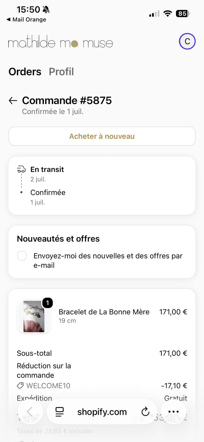 Customer photo review of Bracelet de La Bonne Mère