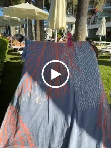 Customer video review of Coral Jakarlı Peştamal, Taşıma Çantalı Pestemal