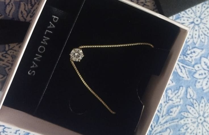 Customer photo review of Round Solitaire Necklace