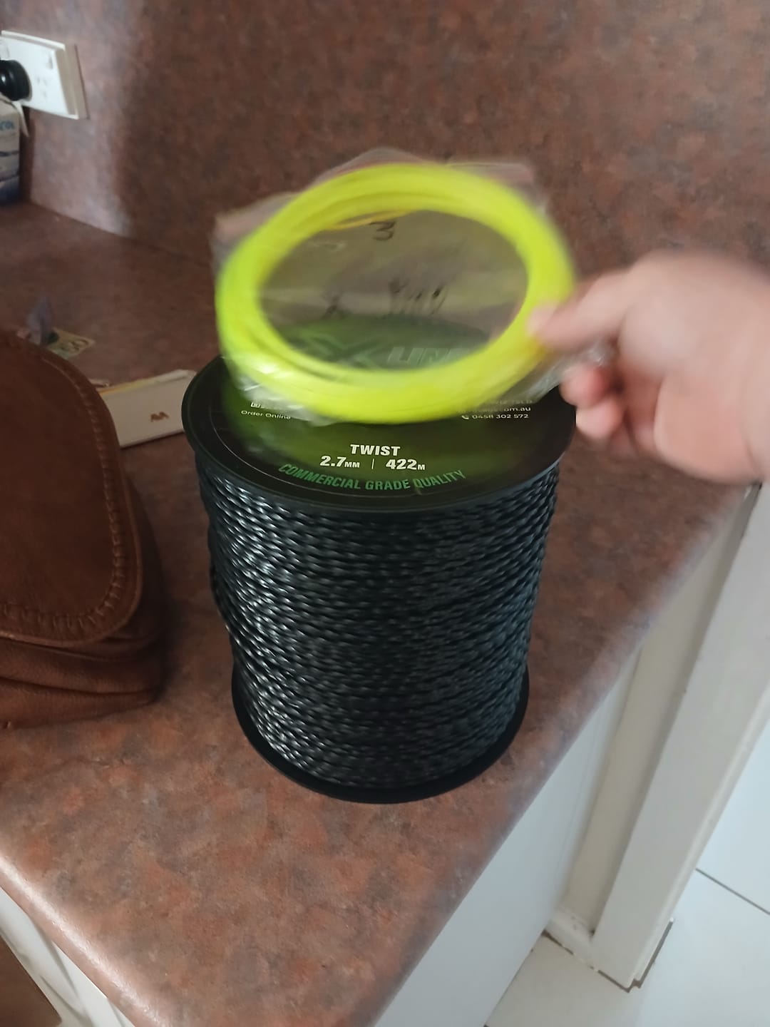 Customer photo review of X-LINE 2.7mm Twist Textured Commercial Grade Brushcutter Trimmer Line 422m Spool