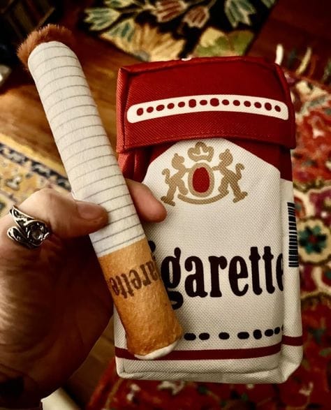 Customer photo review of Funny Cigarette-Shaped Dog Toy