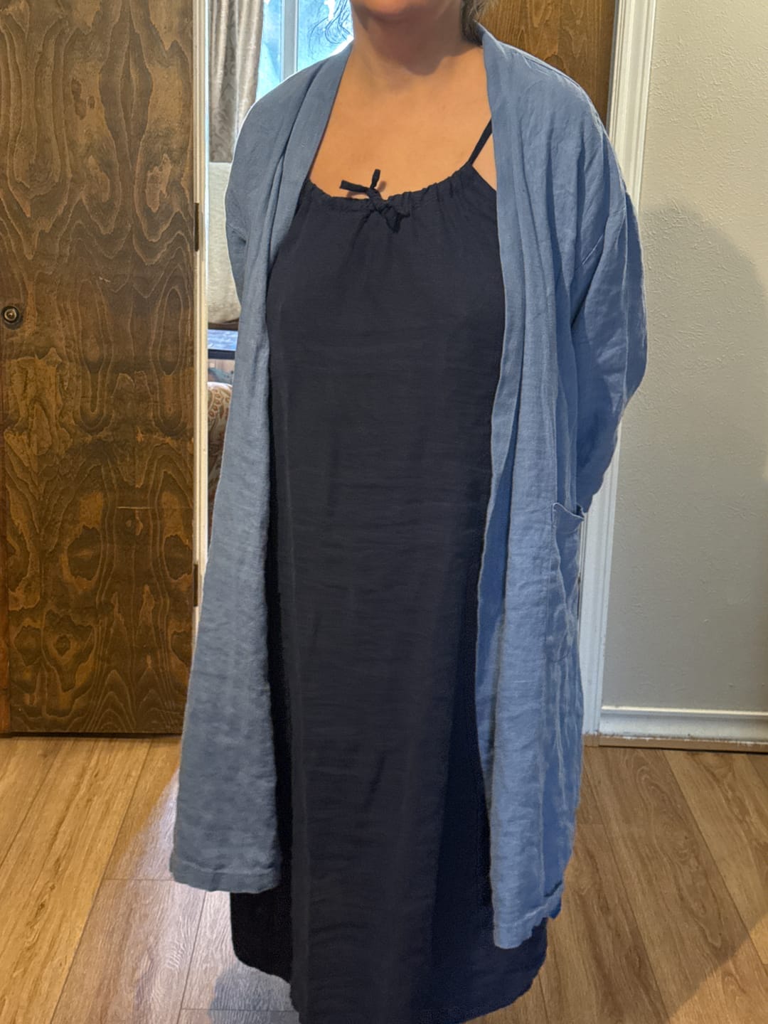 Customer photo review of Adjustable Linen Nightdress