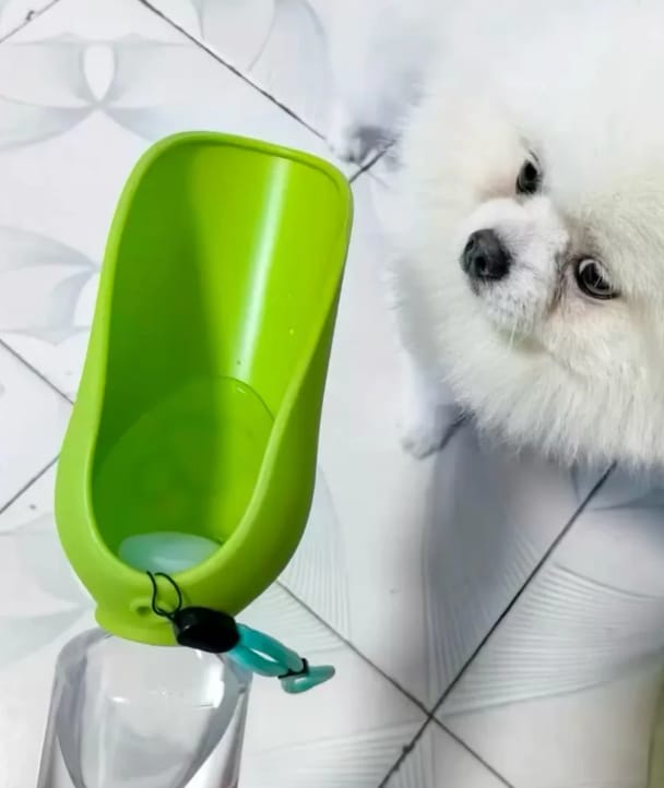 Customer photo review of Portable Dog Water Bottle – Hydration Anywhere