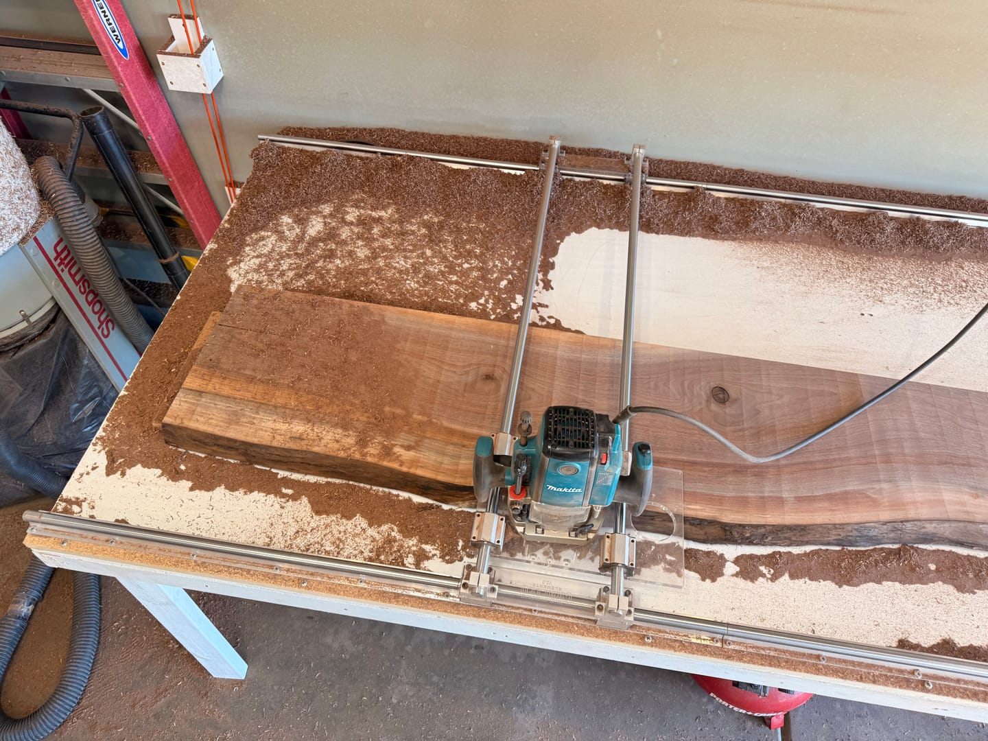 Customer photo review of 48" Cross Bars For Router Sled (Pair-Set Of 2)