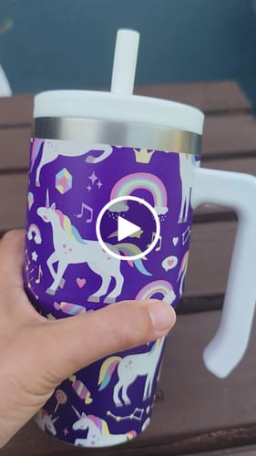 Customer video review of UNICORNS 2  Spill Proof Kids CREWCUP 20oz