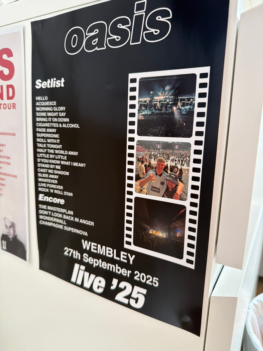 Customer photo review of Oasis Live'25 Personalised Newspaper Poster - Oasis Inspired Print