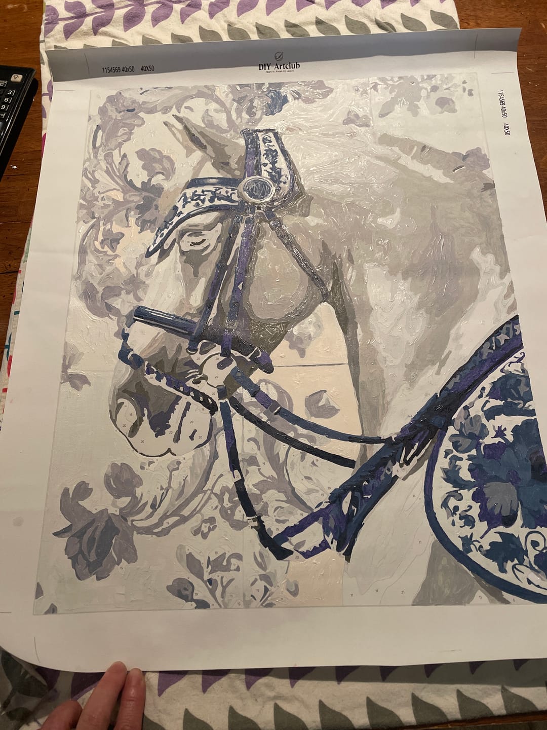Customer photo review of Porcelain Royal Horse | Paint by Number