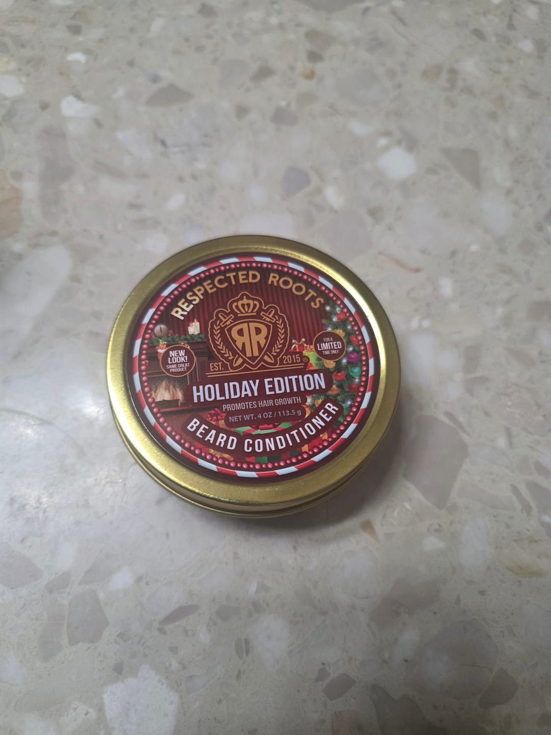 Customer photo review of Limited Edition Respected Roots Beard Conditioner - Holiday Scented (4 oz.)