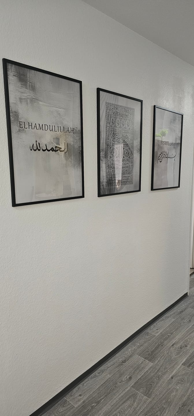 Customer photo review of Bismillah, Kaabatür & Elhamdulillah - Abstract (Poster Set)