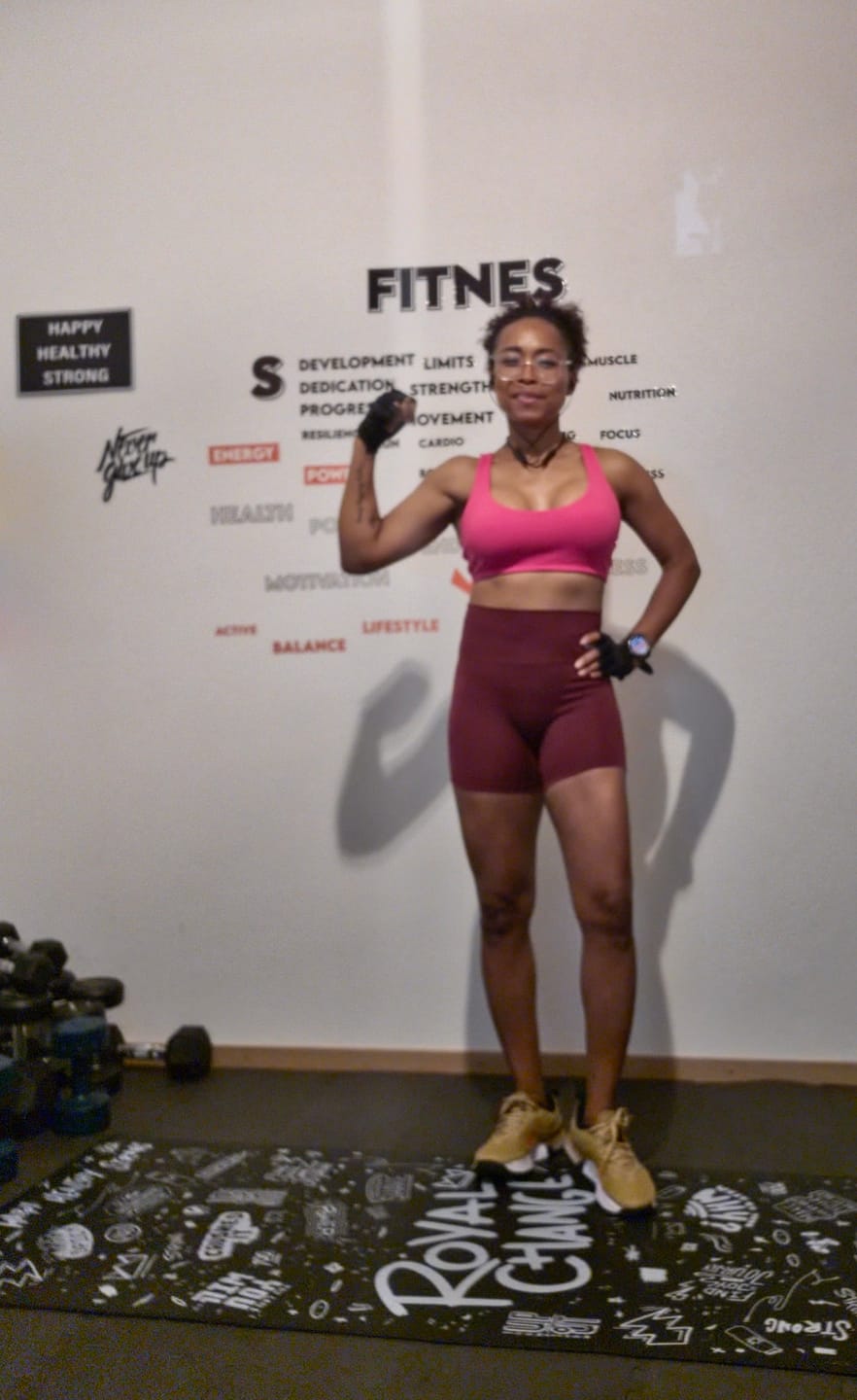 Customer photo review of DAYDREAM Perfect Scoop Neck Racerback Sports Bra