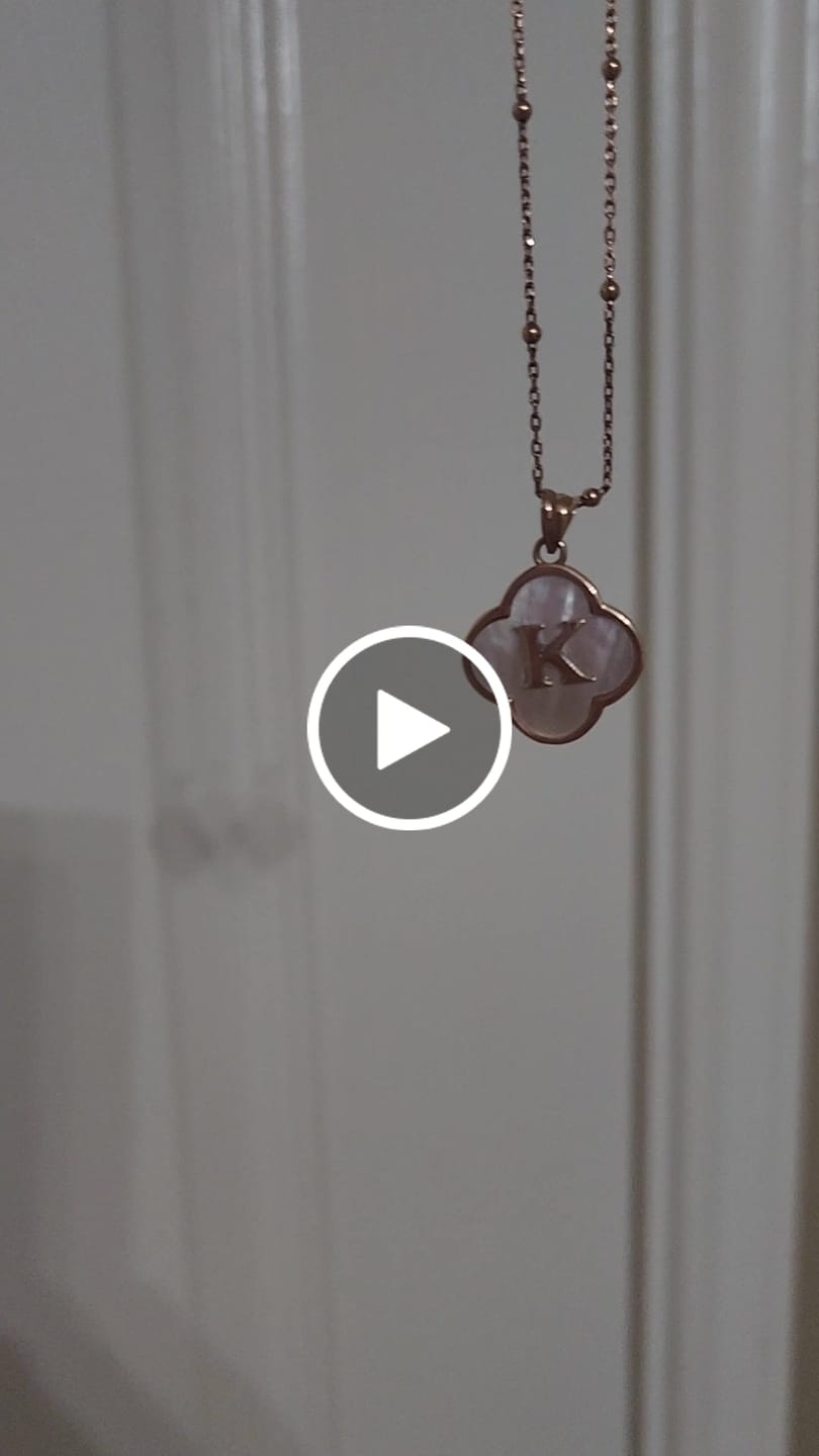 Customer video review of Mother of Pearl Initial Necklace