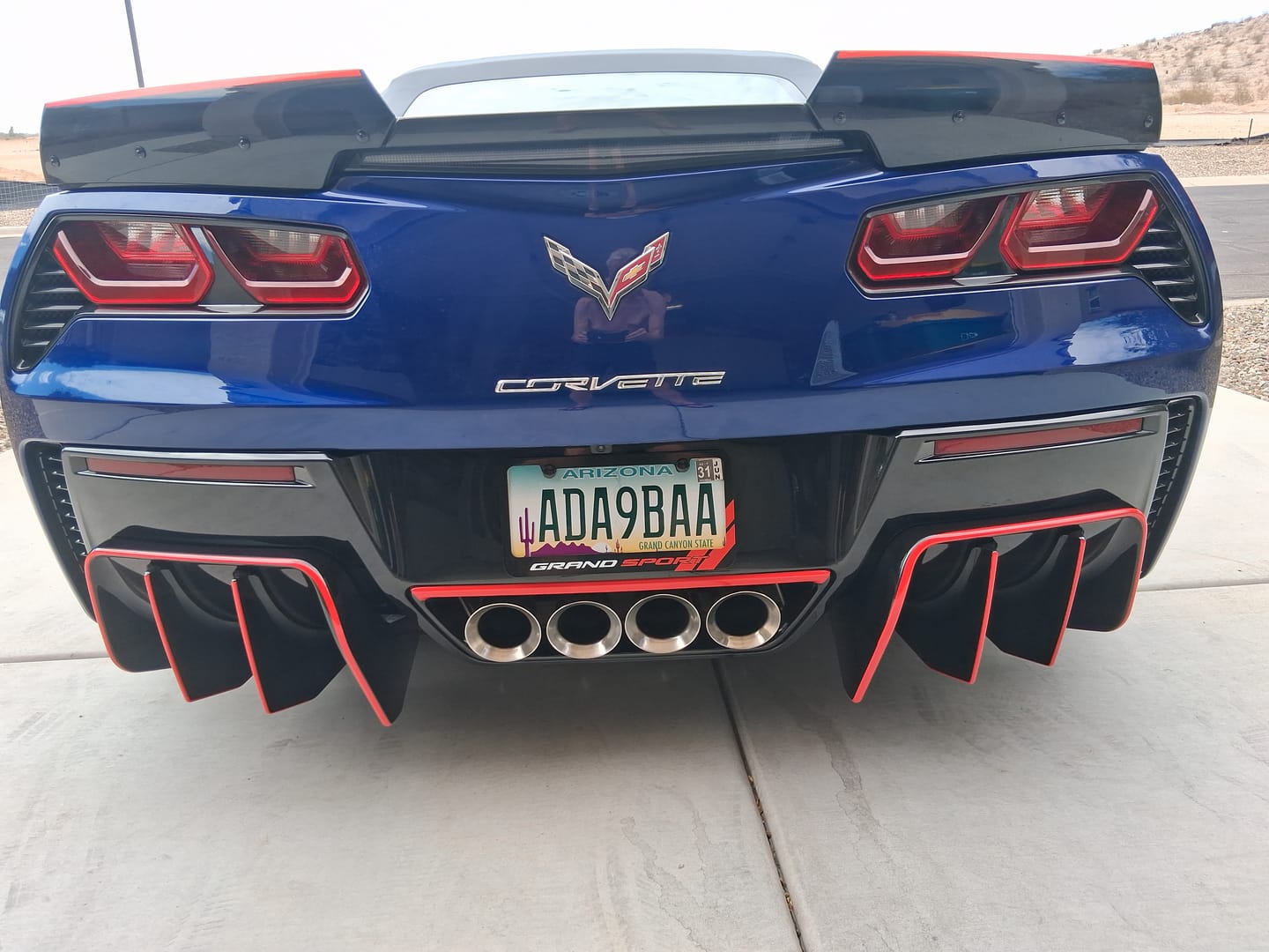 Customer photo review of Corvette C7 Add On Rear Bumper Diffuser